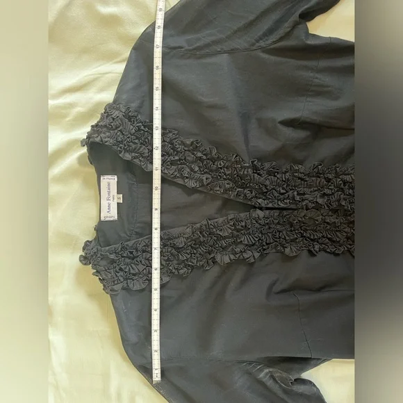 Anne Fontaine Ruffle Top, Sheer Sleeve - Picture 12 of 15